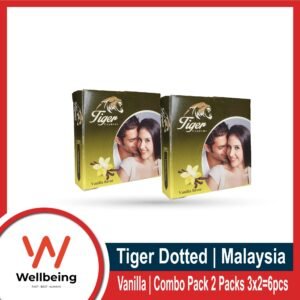 Tiger Dotted Condom For Men Vanilla
